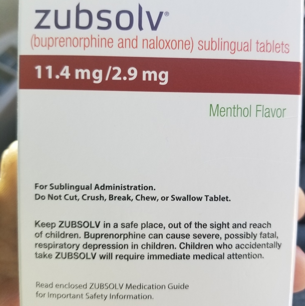 ZUBSOLV 11.4mg/2.9mg sublingual tablets